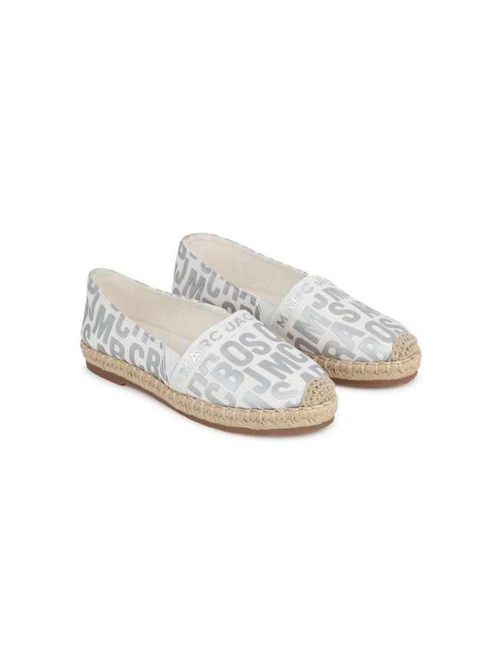 Espadrillas avorio/argento bambina