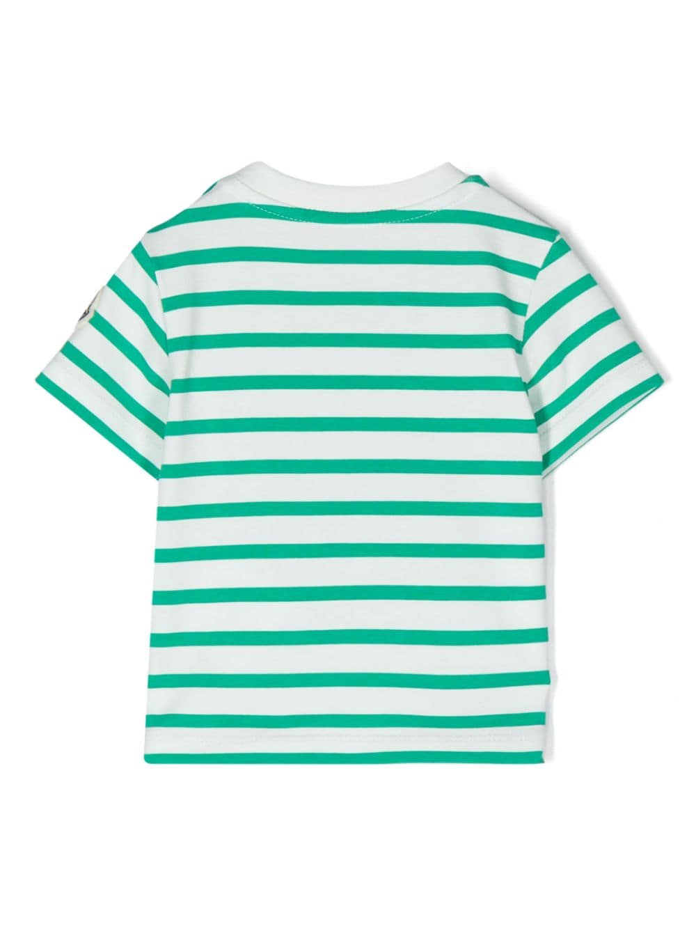 T-shirt verde/bianca neonato