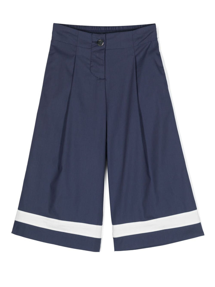Pantaloni blu navy/bianco bambina