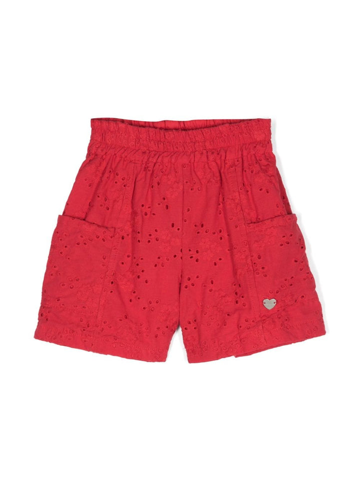 Shorts bambina rossa