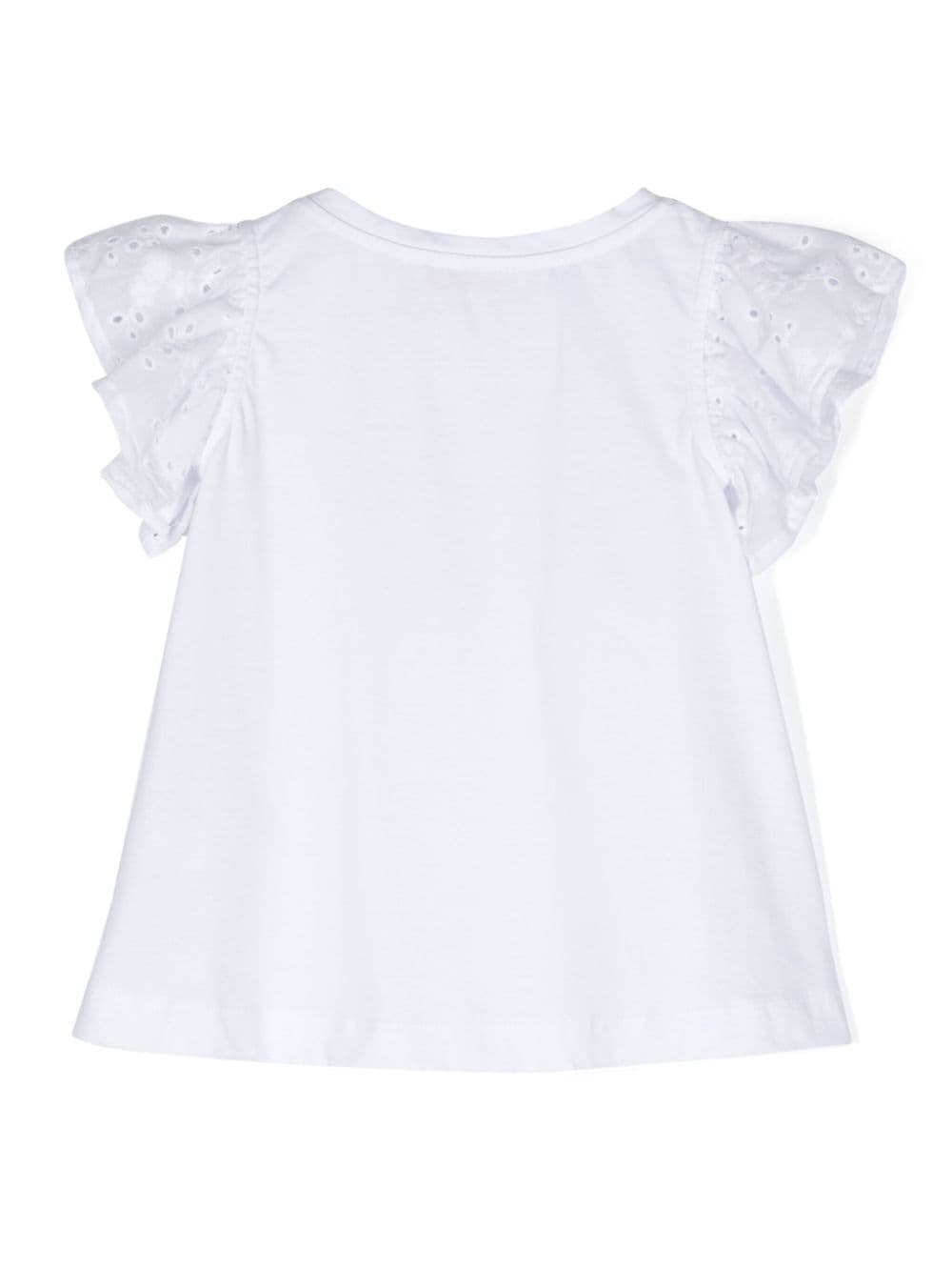 T-shirt fille blanc/multicolore