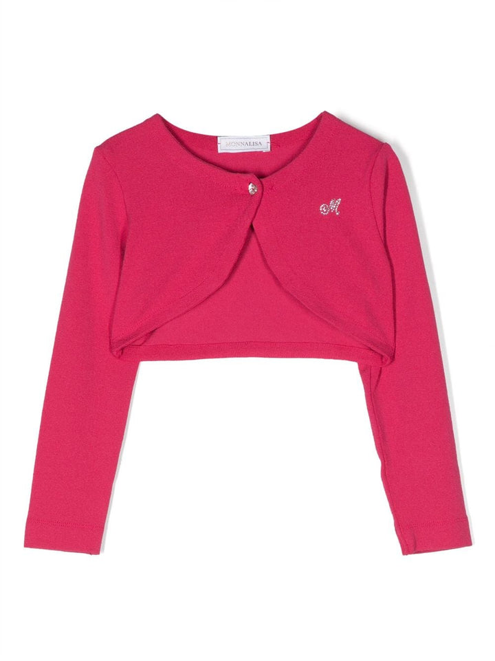 Cardigan fucsia bambina