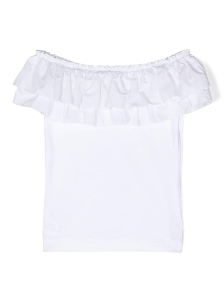 T-shirt fille blanc laiteux