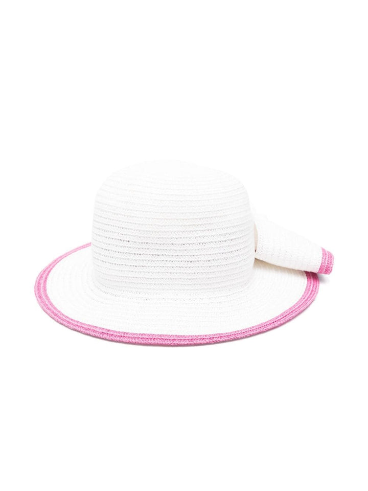 Chapeau fille blanc/rose