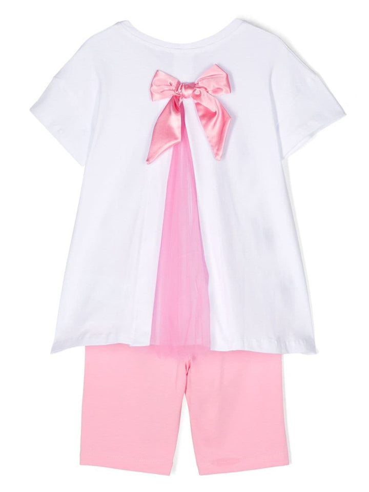 Ensemble fille blanc/rose