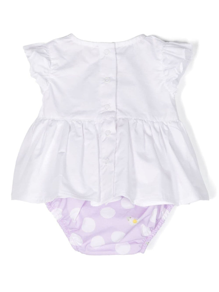 Set bianco/viola neonata