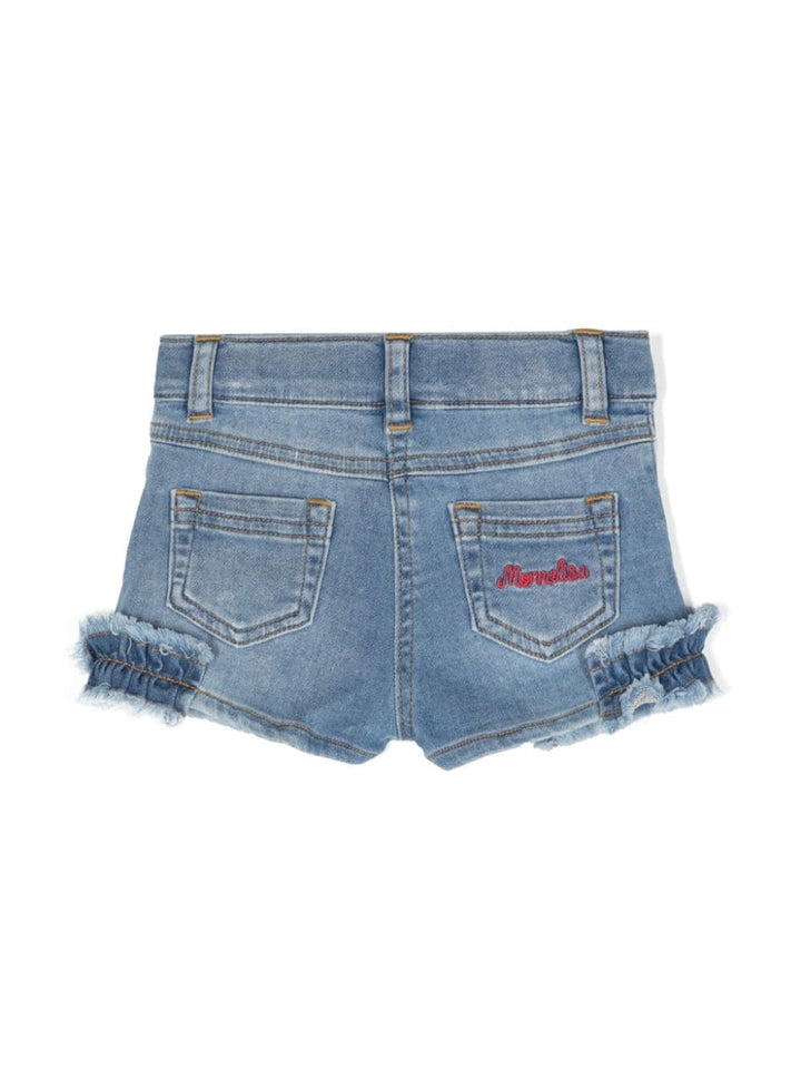 Short en jean bleu bébé fille