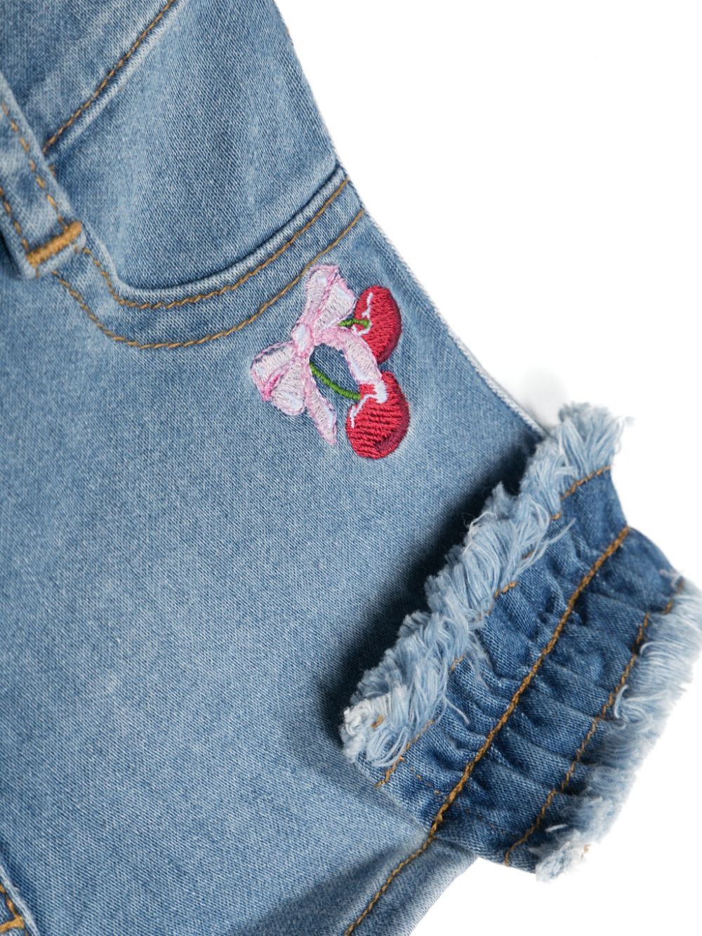 Short en jean bleu bébé fille