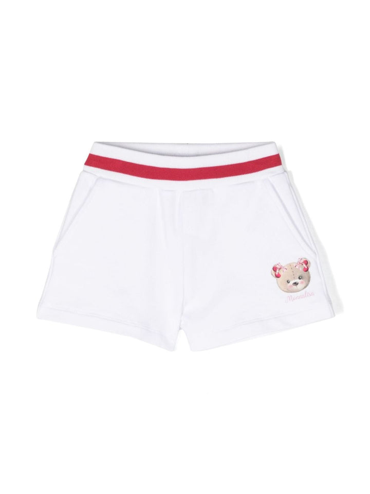 Shorts neonata bianco/multicolore