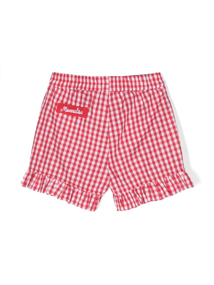 Shorts neonata rosso/bianco