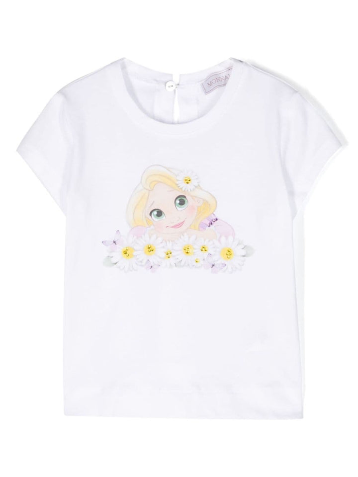 T-shirts neonata bianca/multicolore