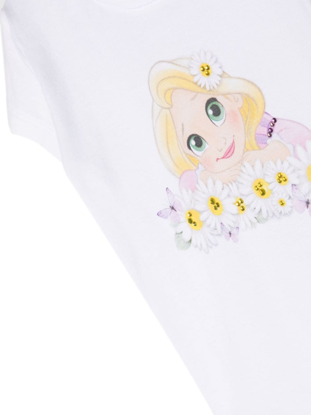T-shirts neonata bianca/multicolore