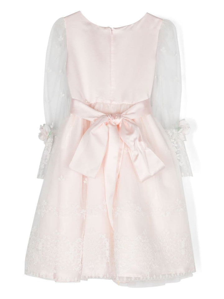 Robe fille blanche/rose