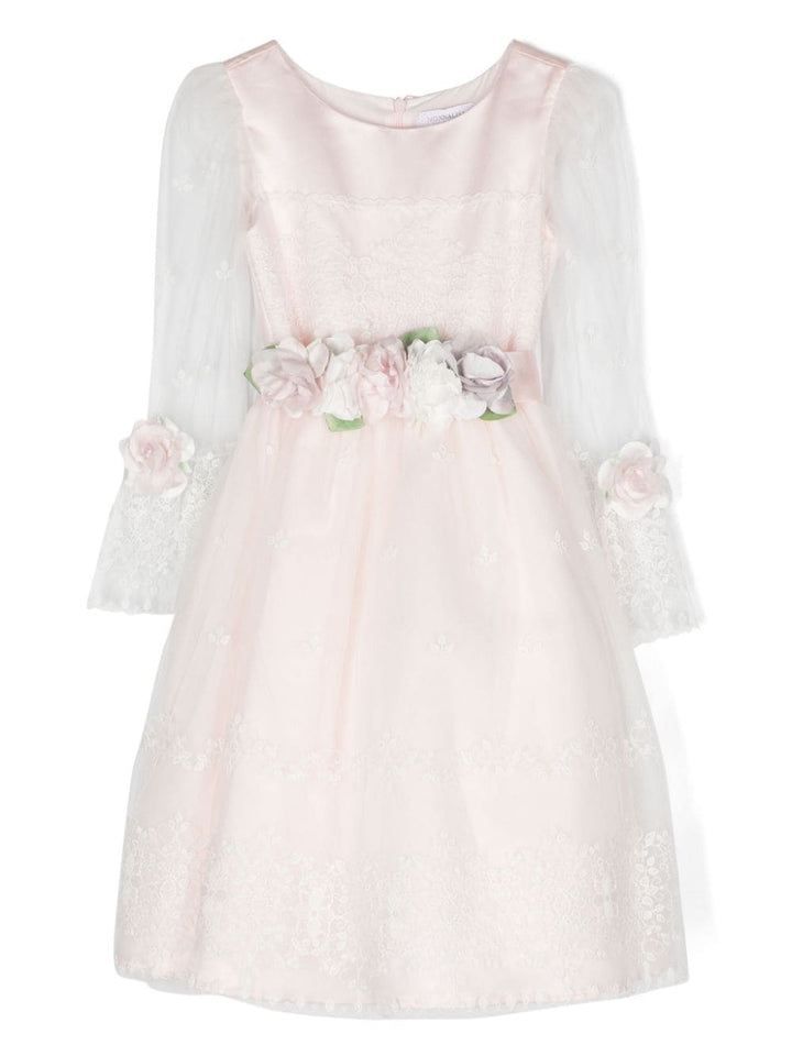 Robe fille blanche/rose