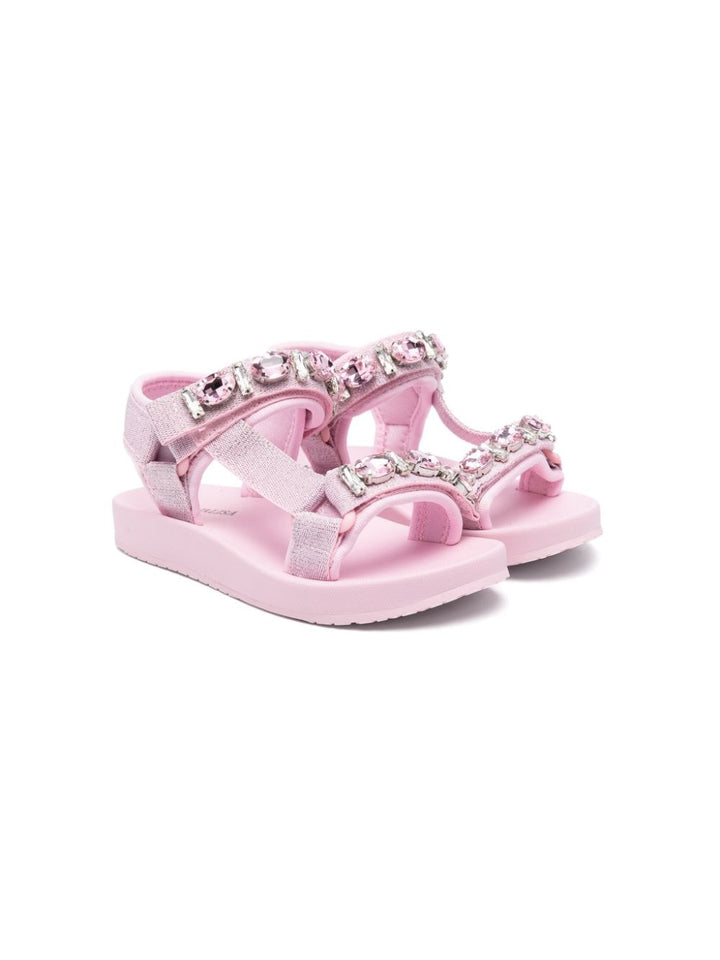 Sandales fille rose