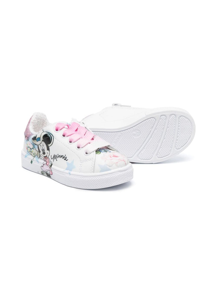 Sneakers bianco/rosa bambina