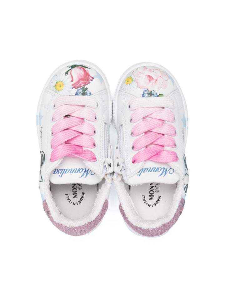 Sneakers bianco/rosa bambina