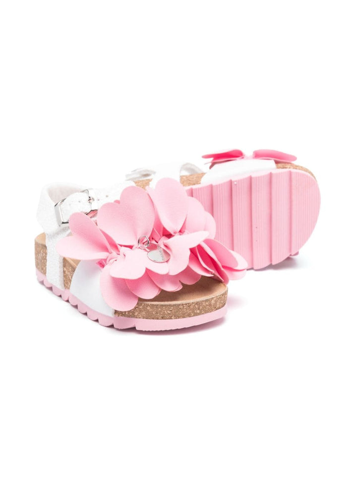 Sandali bambina bianchi/rosa