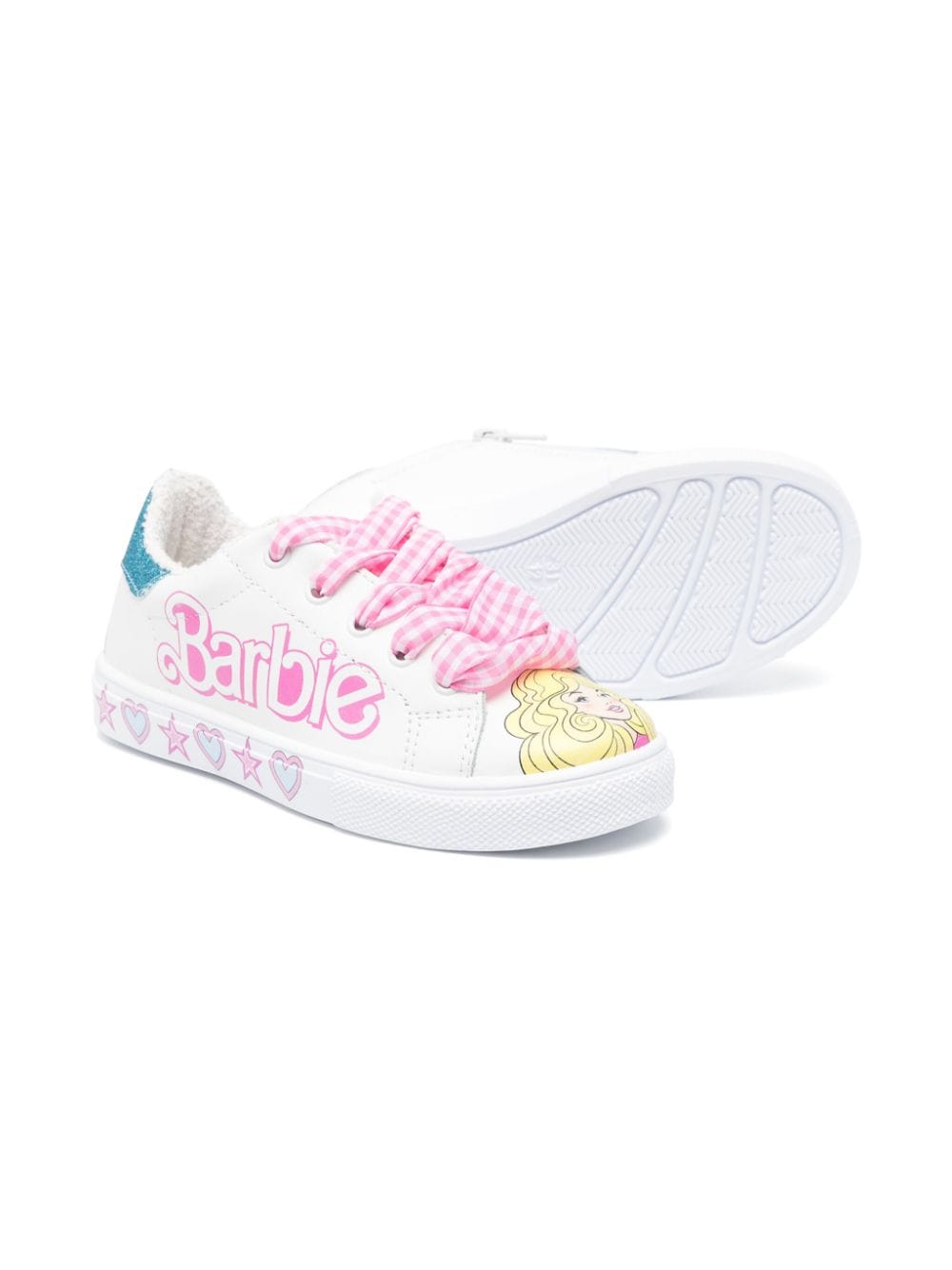 Baskets fille blanches/multicolores