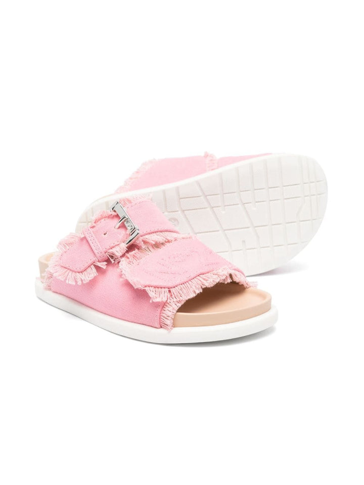 Sandales fille rose