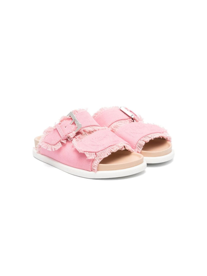 Sandales fille rose