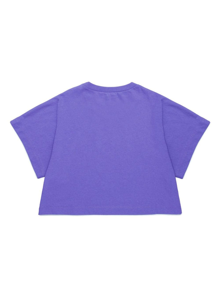 T-shirt viola/bianca bambina