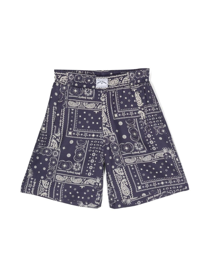 Shorts bambino blu/bianco