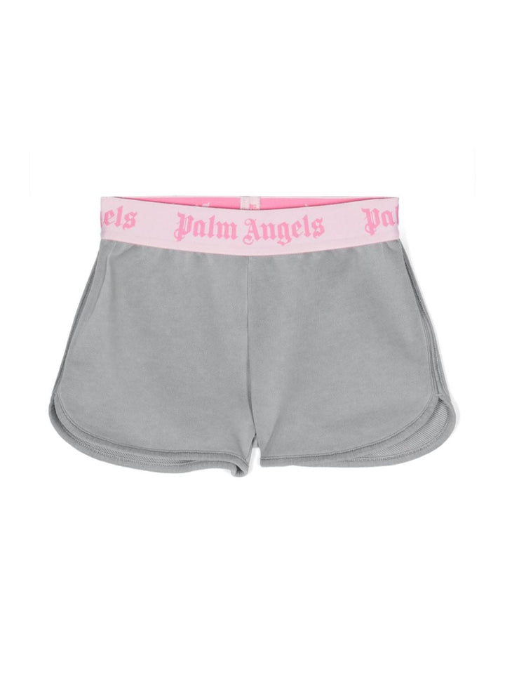 Shorts bambina grigio/rosa