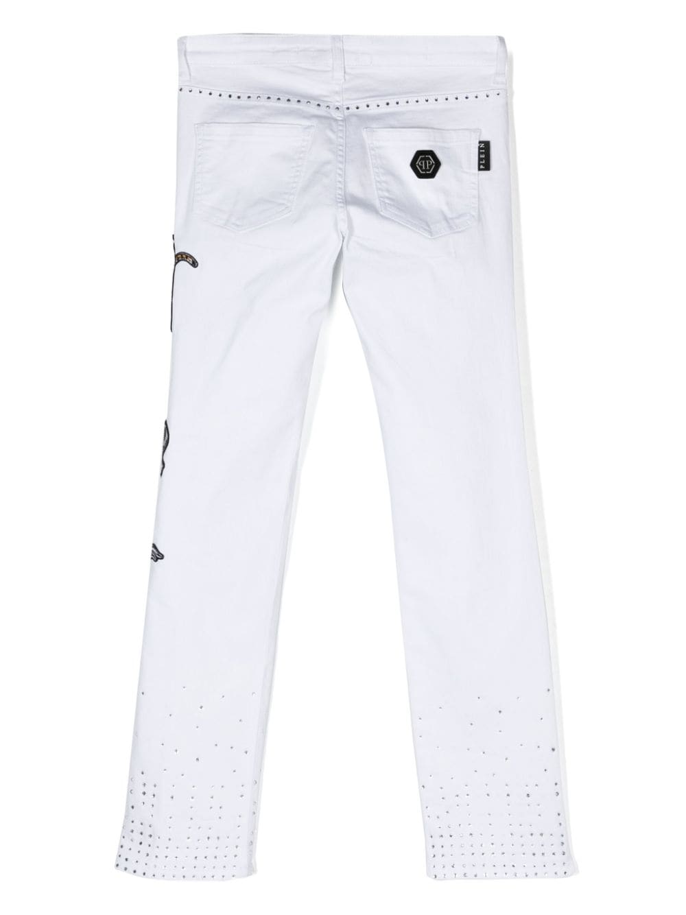 Jeans bianco/multicolore bambina