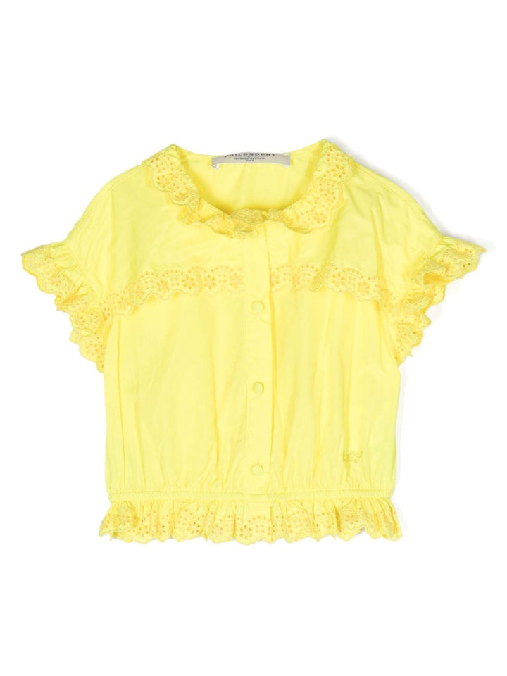 Chemise jaune pour fille