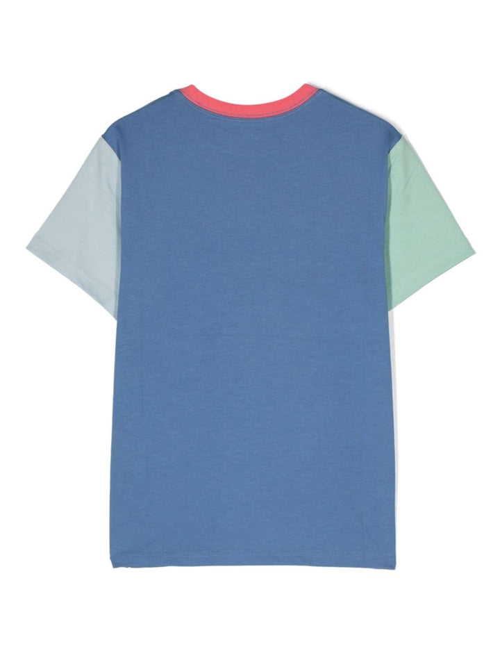 T-shirt enfant bleu/multicolore