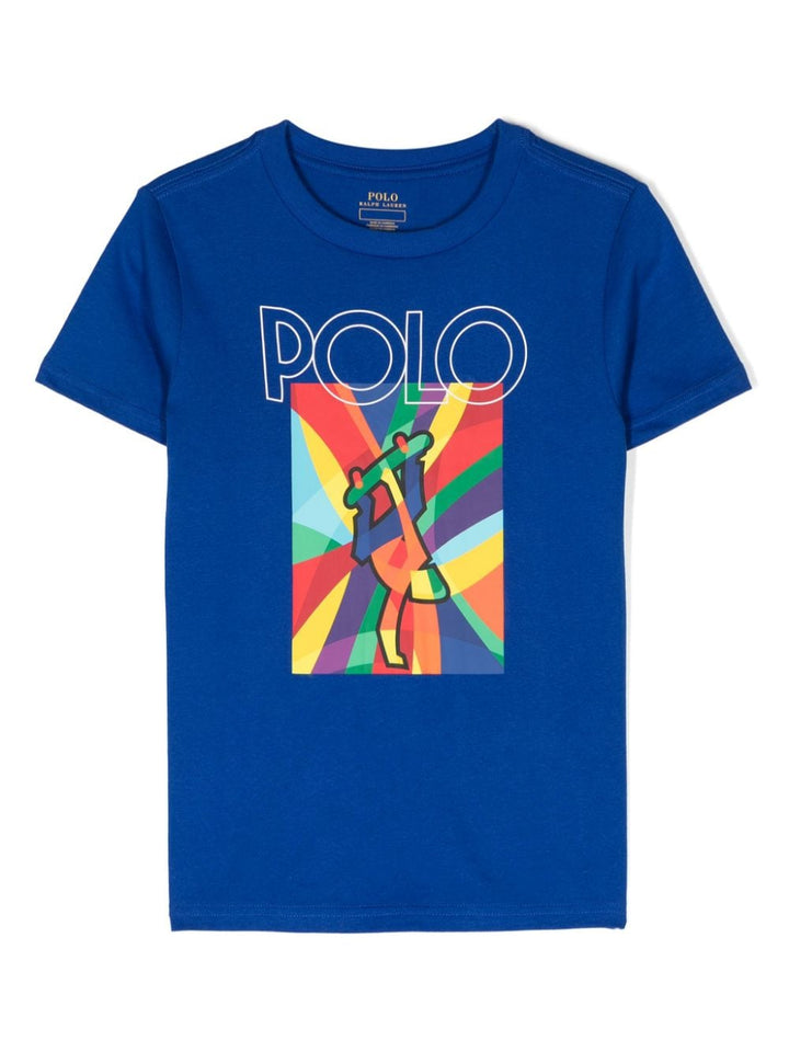 T-shirt bambino blu cobalto