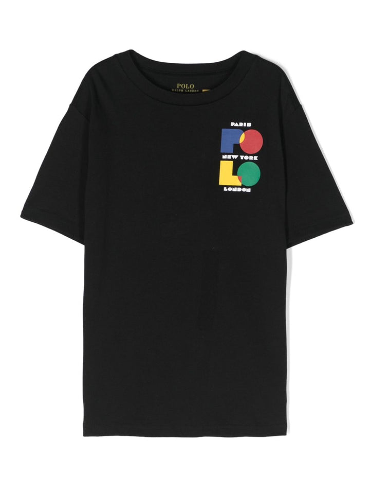 T-shirt garçon noir