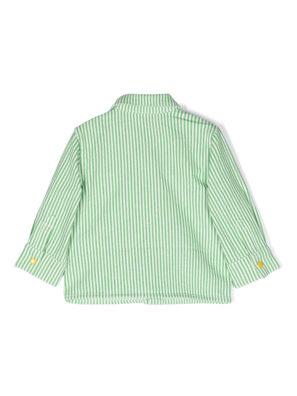 Camicia verde/multicolore neonata