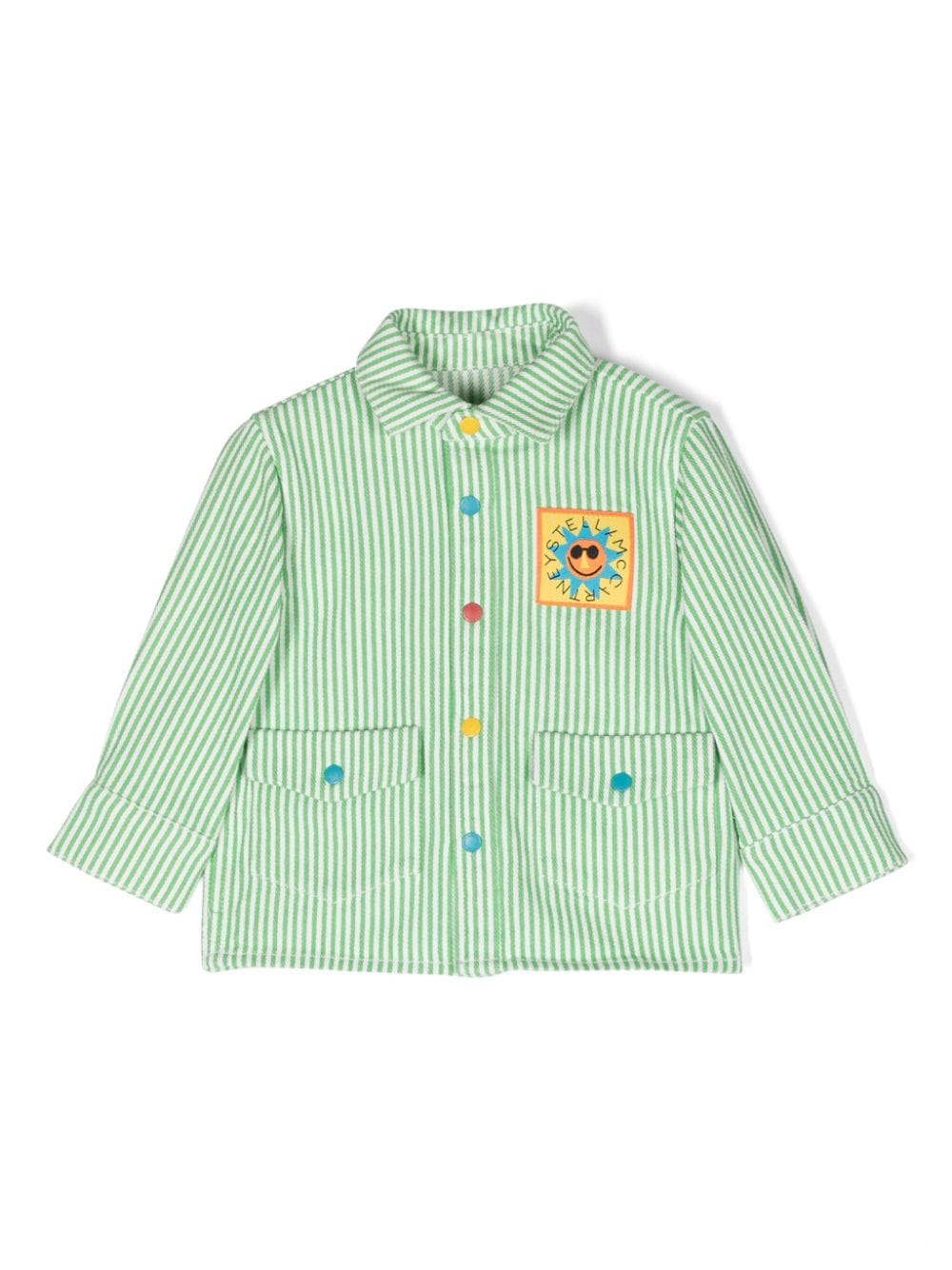 Camicia verde/multicolore neonata