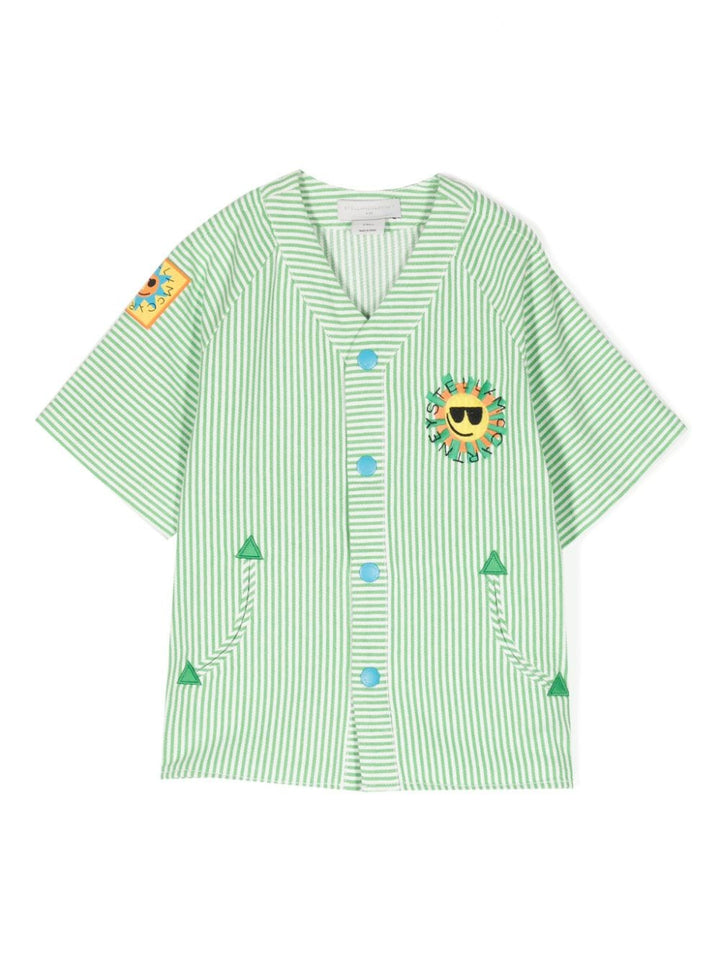 Camicia verde/bianca bambino
