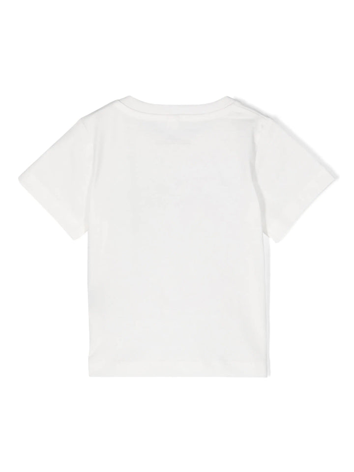 T-shirt bianca/multicolore neonata