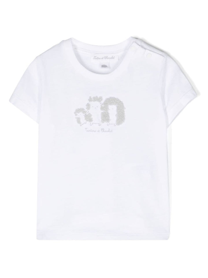 T-shirt bianca neonato