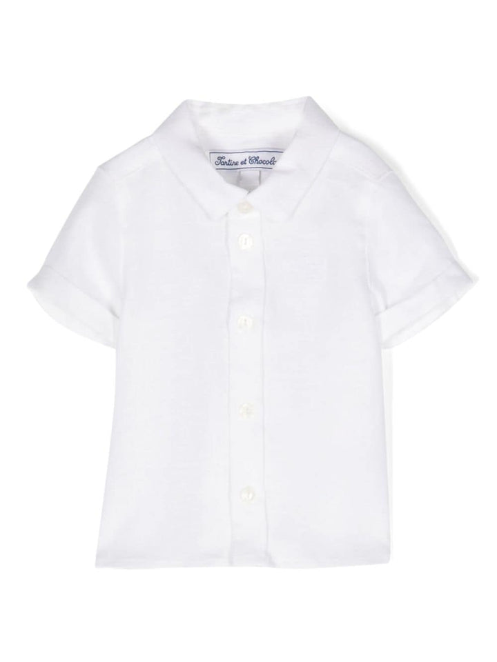 Chemise blanche nouveau-né