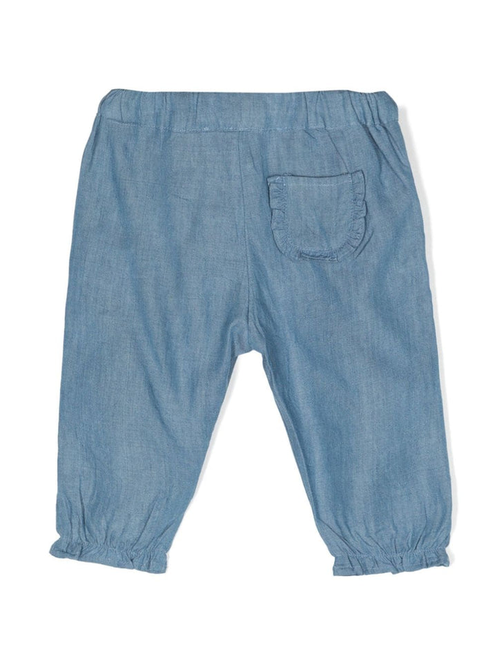 Pantaloni blu neonata