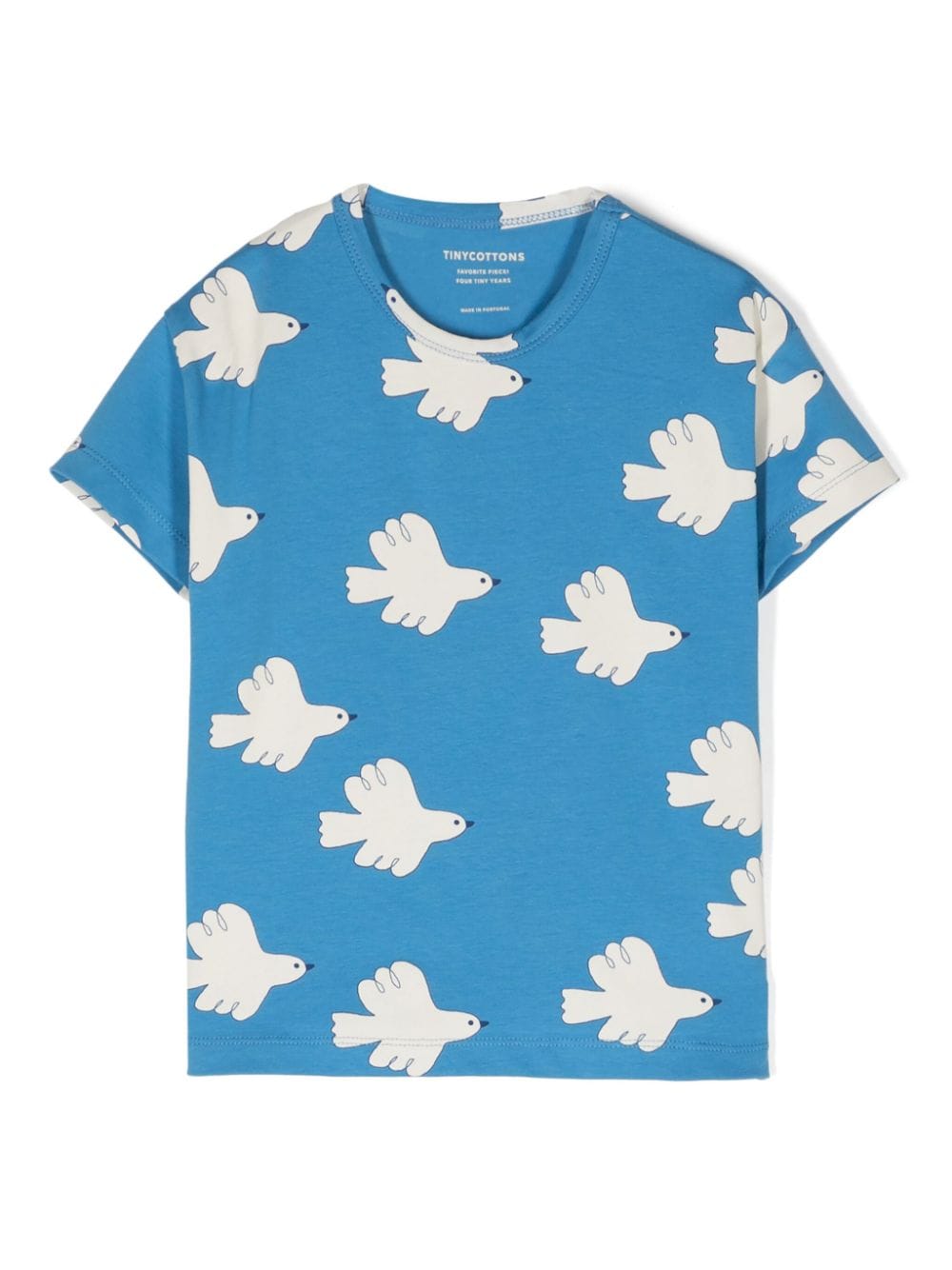 T-shirt blu/bianca bambino