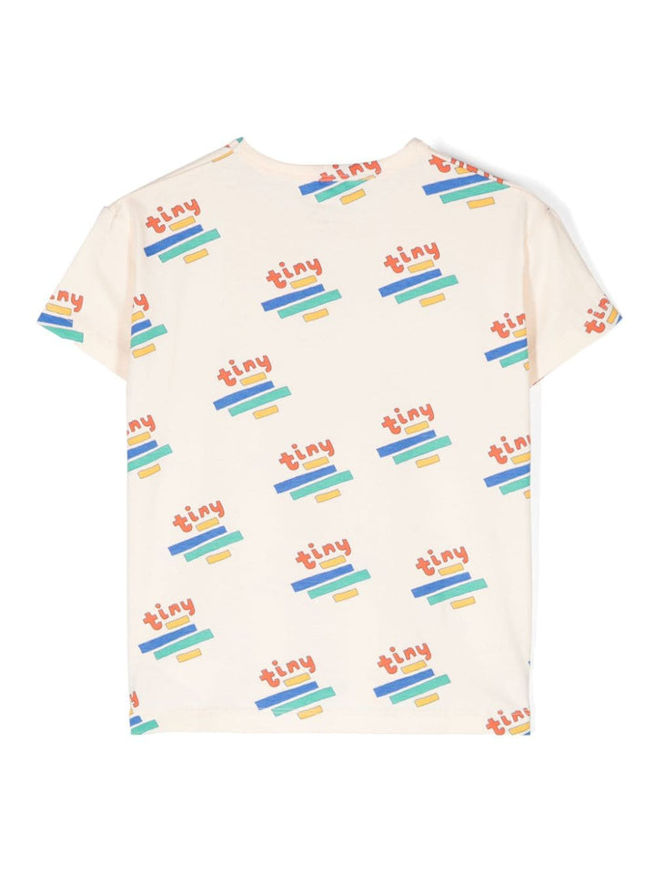 T-shirt bianca/multicolore bambino