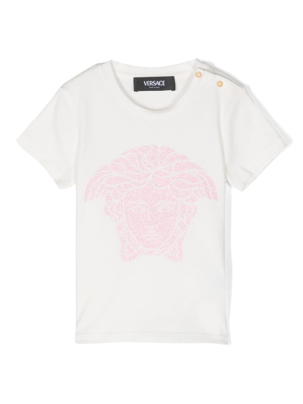 T-shirt bianca/rosa neonato