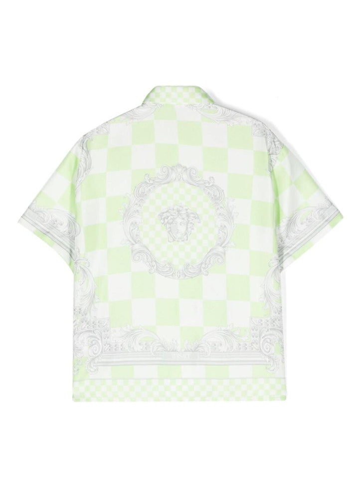 Camicia verde/bianca bambino