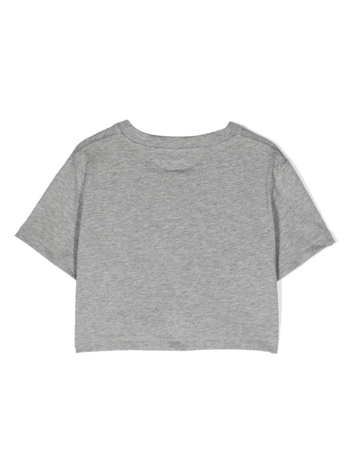 T-shirt fille gris/rose