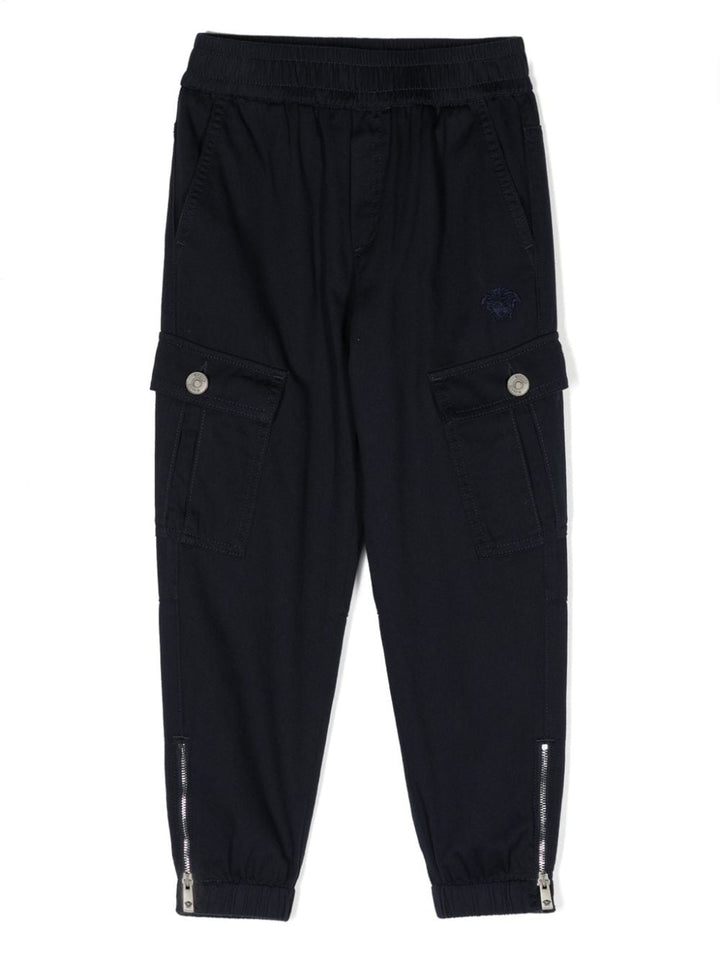 Pantalon cargo enfant bleu