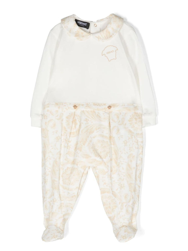 Pyjama nouveau-né blanc/beige