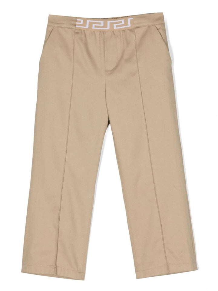 Pantaloni Greca  beige bambino