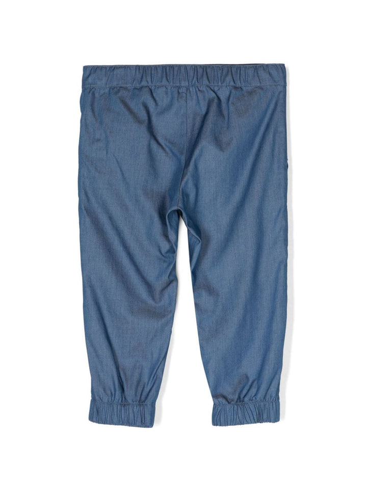 chambray di cotone blu