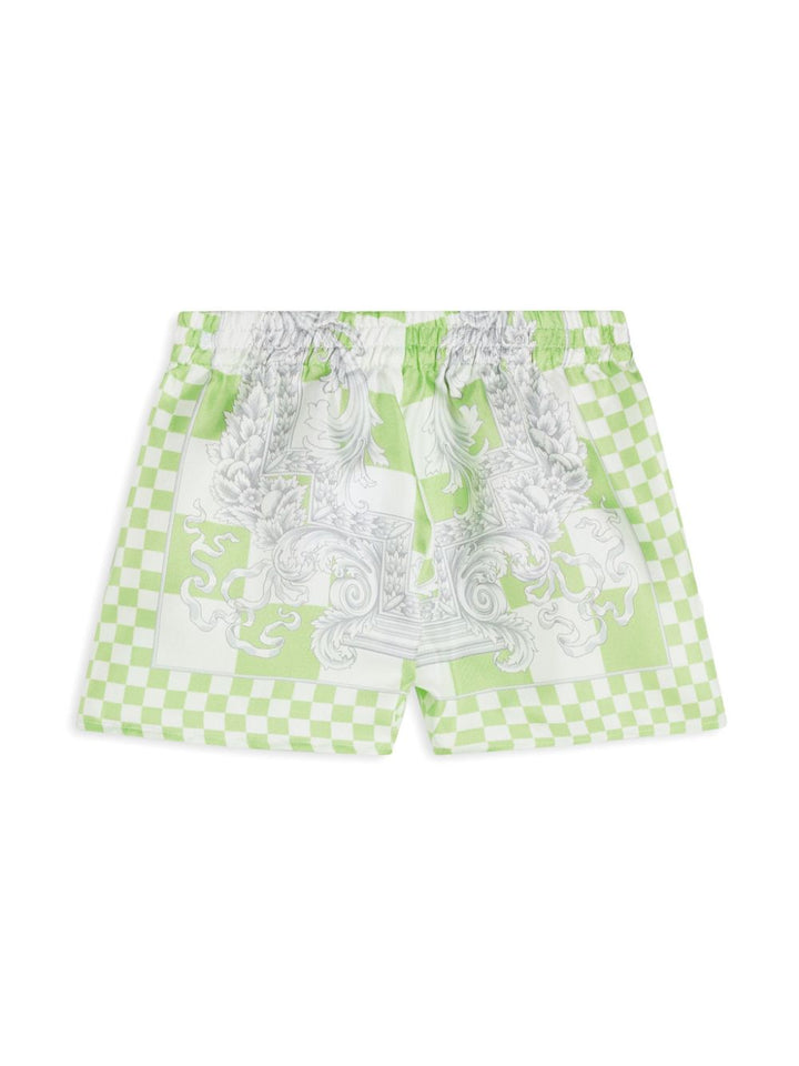 Shorts verde/multicolore neonato